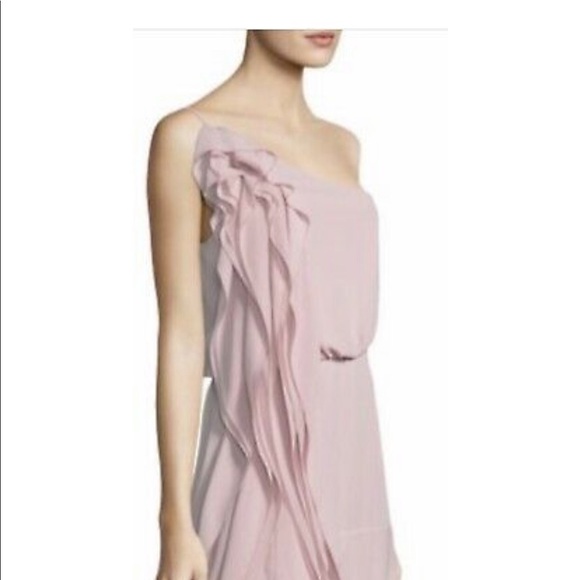 open lace back dress BCBGMAXAZRIA Daniele Coral One Shoulder Embellished Gown  Runway Catalog